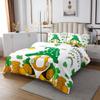 Manfei Cute Gnome Kids Bedspread Twin Size,St. Patrick's Day Lucky Coverlet Set,Girls Boys Room Decor, Quilted Coverlet,Yellow Green Bedding Quilt,1 Pillowcase view 3