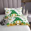 Manfei Cute Gnome Kids Bedspread Twin Size,St. Patrick's Day Lucky Coverlet Set,Girls Boys Room Decor, Quilted Coverlet,Yellow Green Bedding Quilt,1 Pillowcase view 4