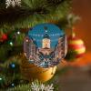 1 Pcs Christmas Tree Decoration The Streets on Christmas Eve Ceramic Ornaments Hanging Xmas Tree Decor Pendant Funny Christmas Ornament for Home New Year Party Supplies Holiday Keepsake Present view 1