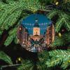 1 Pcs Christmas Tree Decoration The Streets on Christmas Eve Ceramic Ornaments Hanging Xmas Tree Decor Pendant Funny Christmas Ornament for Home New Year Party Supplies Holiday Keepsake Present view 4