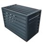 Aluminum Mini Split Air Conditioner Cover Outdoor Heat Pump Protector Gray Louve Weatherproof Shield for Indoor Outdoor Units Fence Hide for AC Units view 1