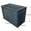 Aluminum Mini Split Air Conditioner Cover Outdoor Heat Pump Protector Gray Louve Weatherproof Shield for Indoor Outdoor Units Fence Hide for AC Units view 2