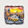 Astronomical Clock Square, Prague Sunset Scene, Czech Republic Tourism Tourist Travel Gift Souvenir 3D Resin Decorative Refrigerator Fridge Magnet Sticker Craft Home Kitchen Decoration view 2