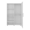 DEPOT E-SHOP Brewster Wardrobe, 2 Doors, 6 Legs, 7 Shelves, White - Wardrobe view 4