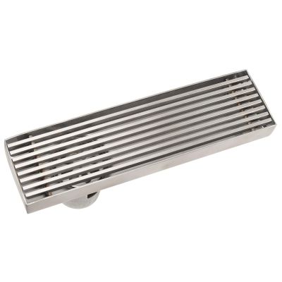 SUNGOOYUE Rectangular Linear Shower Drain Made of Stainless Steel, Durable, Efficient, Prevents Bad Odors for Bathroom Floors, 20 X 5.5 Cm (Side Drain)