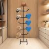 fvscgjmwp Black Metal Hat Stand 34x34x166 cm, 12 Dual Hooks Coat & Hat Rack, Tree-Style Tripod Base, Holds Caps Bags Scarves, Bedroom Office Entryway Hallway,Anti-Slip Feet, 5-Min Tool Assembly view 4