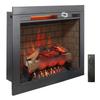 28 Inch Infrared Electric Fireplace with Removable Trim Kit - Antique Black view 1