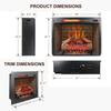 28 Inch Infrared Electric Fireplace with Removable Trim Kit - Antique Black view 2