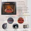 28 Inch Infrared Electric Fireplace with Removable Trim Kit - Antique Black view 3