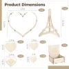 Vestamore Rustic Wooden Wedding Guest Book: Heart-Shaped with 100 Hearts, Acrylic Display, 13 X 12.8 in view 2
