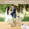 Vestamore Rustic Wooden Wedding Guest Book: Heart-Shaped with 100 Hearts, Acrylic Display, 13 X 12.8 in view 4