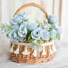 OSALADI Rustic Rattan Flower Girl Basket with Tassel Handwoven Storage for Wedding Petals and Small Flowers Versatile Decorative Basket for Home and Party Use view 4