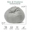 3FT Bean Bag Chairs Teardrop Bean Bag Chair for Adults Beanbag Chair with Memory Foam Filled Machine Washable Cover for Living Room, Bedroom view 2