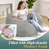 3FT Bean Bag Chairs Teardrop Bean Bag Chair for Adults Beanbag Chair with Memory Foam Filled Machine Washable Cover for Living Room, Bedroom view 4