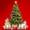 Artificial Christmas Garland Green Tinsel Vine with 36 Pcs 5cm Bows & 24 Pcs 4cm Baubles, for Christmas Tree, Wedding, Party Decoration view 4