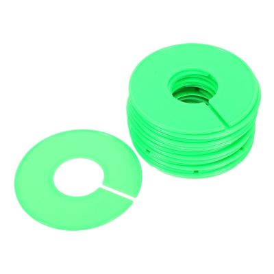 Alianm Closet Dividers 80pcs Green Clothing Size Partition Rack Divider Tags Plastic Closet Organizer Clothes Separator Round Labels(Green)