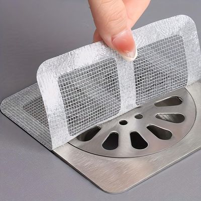 hcaklozgshi 10/20pcs Floor Drain Sticker, Self-Adhesive Bathroom Hair Filter Net, Sewer Filter, Kitchen Anti-Blocking Mesh Net(10pcs)