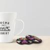 2 Pack Car Cup Holder Coasters 2.7 Inch Non-Slip Insert Water Bottle Holder Pad Rainbow Skeleton Drink Coaster Shockproof Car Coaster Cute Auto Accessories Gift for Women & Men view 2
