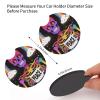 2 Pack Car Cup Holder Coasters 2.7 Inch Non-Slip Insert Water Bottle Holder Pad Rainbow Skeleton Drink Coaster Shockproof Car Coaster Cute Auto Accessories Gift for Women & Men view 3