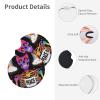2 Pack Car Cup Holder Coasters 2.7 Inch Non-Slip Insert Water Bottle Holder Pad Rainbow Skeleton Drink Coaster Shockproof Car Coaster Cute Auto Accessories Gift for Women & Men view 4