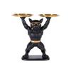 Black Bulldog Statue Decor, Dog Key Tray for Hallway, Stylish Storage for Keys, Sweets, Remotes & Lipsticks - Unique Home Decor Accent view 1