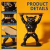 Black Bulldog Statue Decor, Dog Key Tray for Hallway, Stylish Storage for Keys, Sweets, Remotes & Lipsticks - Unique Home Decor Accent view 3