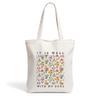 Inspirational Christian Gifts Canvas Tote Bag for Women Sister, Positive Nurse Christmas Friendship Birthday Religious Gifts, Cute FLoral Tote Bag Work Shopping Beach Bags Grocery Bags with pocket view 1