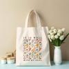 Inspirational Christian Gifts Canvas Tote Bag for Women Sister, Positive Nurse Christmas Friendship Birthday Religious Gifts, Cute FLoral Tote Bag Work Shopping Beach Bags Grocery Bags with pocket view 3