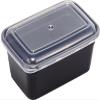 10 Piece Meal Prep Food Storage Containers, Black, space-saving view 2