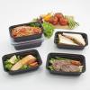 10 Piece Meal Prep Food Storage Containers, Black, space-saving view 3