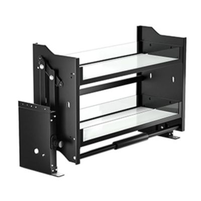 2 Tier Pull-Down Shelf,Upper Kitchen Wall Cabinet Storage Organizer,Save Space for Kitchens Bars Coffee Cabinets(750mm Cabinet)