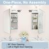 16x24 in Bathroom Medicine Cabinet with Mirror, Silver Grey view 2