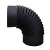 6" Chimney Pipe for Wall Wood-Burning Stoves, Steel Flue with Drip-Free Construction, Vent and Exhaust Connector for Wood, Oil, Coal and Gas Heaters(90-degree bend) view 1