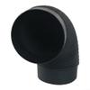 6" Chimney Pipe for Wall Wood-Burning Stoves, Steel Flue with Drip-Free Construction, Vent and Exhaust Connector for Wood, Oil, Coal and Gas Heaters(90-degree bend) view 3