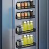 Magnetic Spice Rack for Refrigerator, Magnetic Shelf for, Fridge Magnet Organizer, Magnetic Fridge Shelf for Kitchen Organization and Storage (4 Pack) view 1