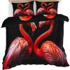 GKPLY Red Bird Bedding Comforters, Tropical Bird Duvet Cover, Animal Prints Comforter Set, Reversible Print Bedding Duvet Cover & 2 Pillowcases, Zipper & Ties, California King view 1