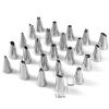 MUYRJLZX Piping Tips 24pcs Pastry Nozzles Stainless Steel Icing Tips Russian Tips Decorating Tips Piping Kit Icing Frosting Nozzles Bakeware view 3