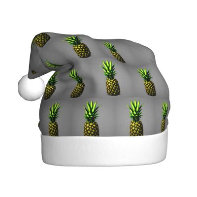 WHJDPP Cartoon Pineapple Printed Christmas Hat for Adult Festive Celebrations as a Gift for Men and Women