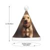 QASNLU cute Labrador Dog print Santa Hat Plush Light Up Funny Christmas Hat For skullcap Party Supplies Headwear view 4