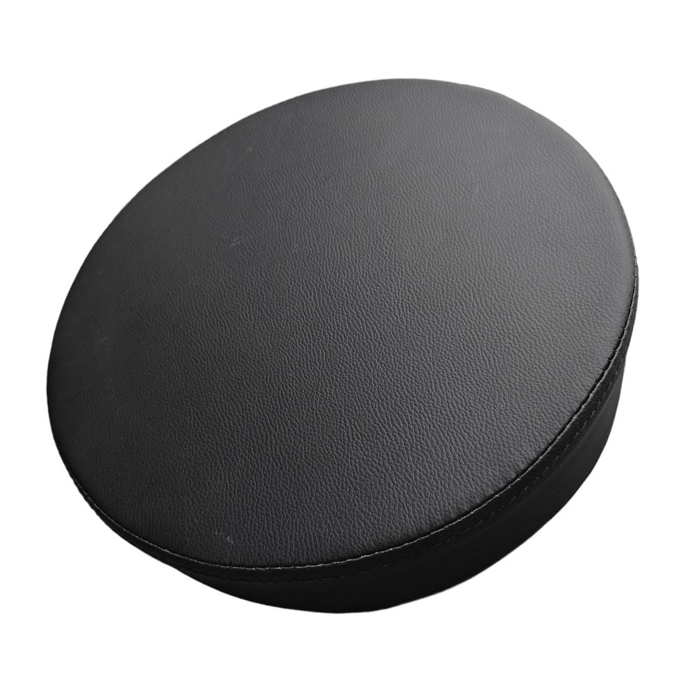 HouseVibe Barstool Replacement Seat Cushion Top Round 13.78 Inch Compact Repair Chair Seat for Swivel Chair Bar Stool Office Barber Shop- Black