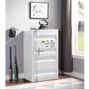 Cargo White Finish Chest - Metal White - Five Adjustable Shelves - Modern Storage Solution - Durable Industrial Design view 1