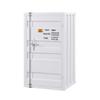 Cargo White Finish Chest - Metal White - Five Adjustable Shelves - Modern Storage Solution - Durable Industrial Design view 2