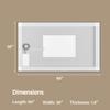 60x36 Black Silver Mirror with Dual LED Light Strips - Modern Bathroom Vanity Mirror view 2