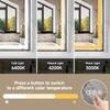 60x36 Black Silver Mirror with Dual LED Light Strips - Modern Bathroom Vanity Mirror view 3