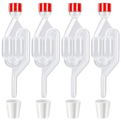 Air Lock for Fermenting 4PCS Transparent Fermentation Airlock for Wine and Beer Making, Wine Making Equipment