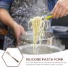 MUELODSIC Silicone Pasta Fork Noodle Strainer Colander Spoon Kitchen Utensil Heat Resistant Reusable Cooking Tool for Spaghetti and Pasta Serving view 4