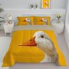 80" x 90" Coverless Duvet 7.5 Tog, Watercolor Animals Print Kids Reversible Washable Coverless Duvets, Yellow Super Soft Comfy Kids Duvets, 3 Duvet with 2 Pillowcase view 1