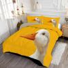 80" x 90" Coverless Duvet 7.5 Tog, Watercolor Animals Print Kids Reversible Washable Coverless Duvets, Yellow Super Soft Comfy Kids Duvets, 3 Duvet with 2 Pillowcase view 2