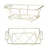 Full Size Gold Wire Metal Chafing Rack Buffet Serving, Catering, Parties, Events, Weddings, and Food Warmers Durable Reusable Rack for Disposable Trays and Pans (25) view 1