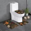 AOLBSPD Mushroom, Floral and Butterfly Bathroom Floor Mat Non Slip Washable 3 Piece Bathroom Decor 24x16in view 2